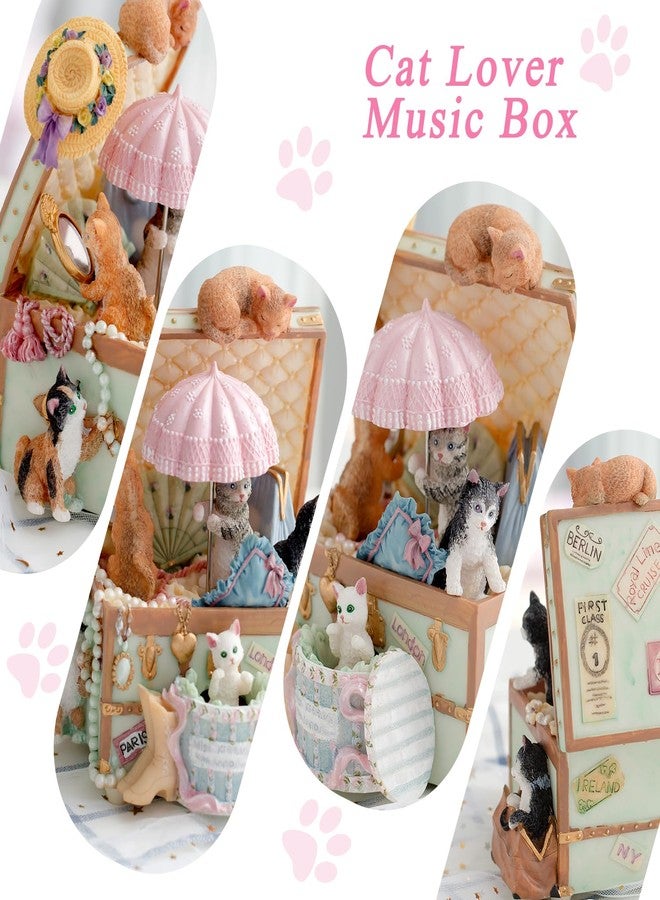 KISIVE Cat Lover Music Box Birthday Gifts for Women Girls Friend Sister Daughter, Christmas Xmas Valentine Granddaughter Music Box Gifts for Cat Lovers for Women - Image 5